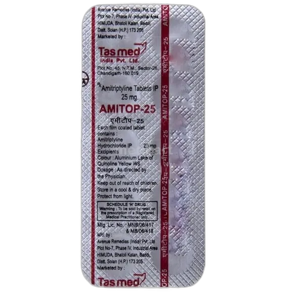 amitop 25mg tablet 10's